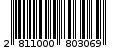 Γραμμωτός κωδικός 2811000803069