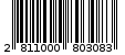 Γραμμωτός κωδικός 2811000803083