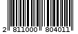 Γραμμωτός κωδικός 2811000804011