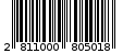 Γραμμωτός κωδικός 2811000805018