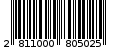 Γραμμωτός κωδικός 2811000805025