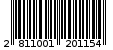 Γραμμωτός κωδικός 2811001201154