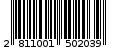 Γραμμωτός κωδικός 2811001502039