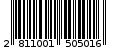 Γραμμωτός κωδικός 2811001505016