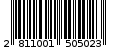 Γραμμωτός κωδικός 2811001505023