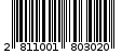 Γραμμωτός κωδικός 2811001803020