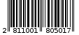 Γραμμωτός κωδικός 2811001805017