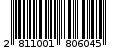 Γραμμωτός κωδικός 2811001806045