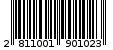 Γραμμωτός κωδικός 2811001901023