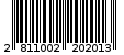 Γραμμωτός κωδικός 2811002202013