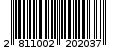 Γραμμωτός κωδικός 2811002202037