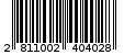 Γραμμωτός κωδικός 2811002404028