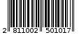Γραμμωτός κωδικός 2811002501017