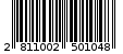 Γραμμωτός κωδικός 2811002501048