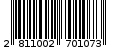 Γραμμωτός κωδικός 2811002701073