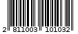 Γραμμωτός κωδικός 2811003101032