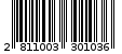 Γραμμωτός κωδικός 2811003301036
