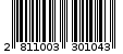 Γραμμωτός κωδικός 2811003301043