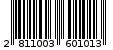 Γραμμωτός κωδικός 2811003601013