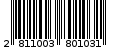 Γραμμωτός κωδικός 2811003801031