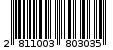 Γραμμωτός κωδικός 2811003803035