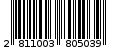 Γραμμωτός κωδικός 2811003805039