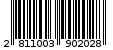 Γραμμωτός κωδικός 2811003902028