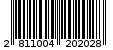 Γραμμωτός κωδικός 2811004202028