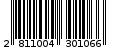 Γραμμωτός κωδικός 2811004301066