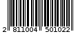Γραμμωτός κωδικός 2811004501022
