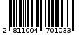 Γραμμωτός κωδικός 2811004701033