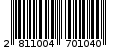 Γραμμωτός κωδικός 2811004701040