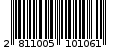 Γραμμωτός κωδικός 2811005101061