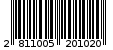 Γραμμωτός κωδικός 2811005201020