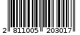 Γραμμωτός κωδικός 2811005203017