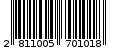 Γραμμωτός κωδικός 2811005701018