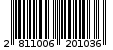 Γραμμωτός κωδικός 2811006201036