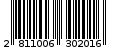 Γραμμωτός κωδικός 2811006302016