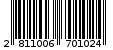 Γραμμωτός κωδικός 2811006701024