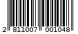 Γραμμωτός κωδικός 2811007001048