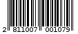 Γραμμωτός κωδικός 2811007001079