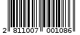 Γραμμωτός κωδικός 2811007001086