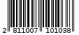 Γραμμωτός κωδικός 2811007101038