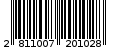 Γραμμωτός κωδικός 2811007201028
