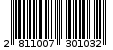 Γραμμωτός κωδικός 2811007301032
