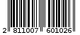 Γραμμωτός κωδικός 2811007601026