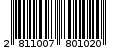 Γραμμωτός κωδικός 2811007801020
