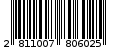 Γραμμωτός κωδικός 2811007806025