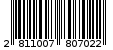Γραμμωτός κωδικός 2811007807022