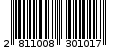 Γραμμωτός κωδικός 2811008301017